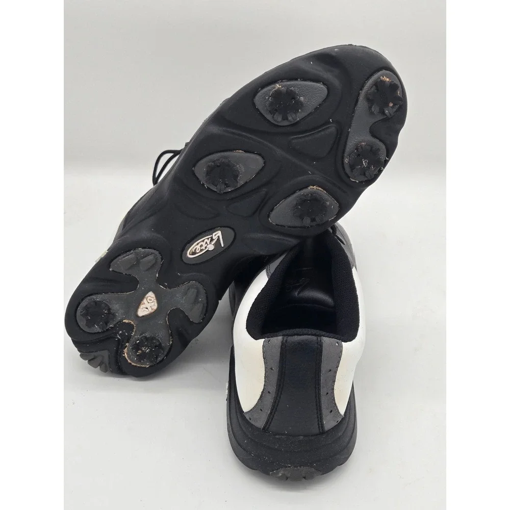 Etonic Offset Golf Shoes Mens 10.5 Black White Gray Soft Spikes